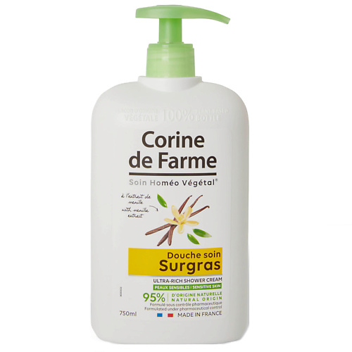 CORINE DE FARME Гель для душа Ультра-Питание Ваниль Ultra-Rich Shower Cream With Vanilla Extract 750 #1