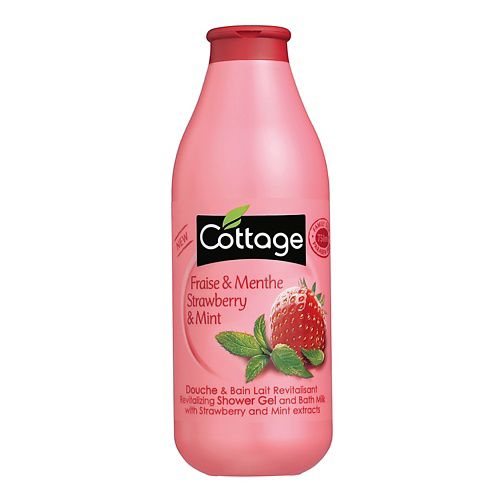 COTTAGE Гель-пена для ванны и душа восстанавливающая Клубника & Мята Revitalizing Shower Gel And Bath 750 #1