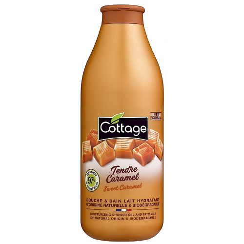 COTTAGE Увлажняющий гель для душа и пена для ванны 2 в 1 Moisturizing Shower Gel & Bath Milk – Sweet Caramel 750 #1
