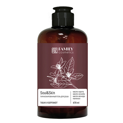 FAMILY COSMETICS Парфюмированный гель для душа Табак и Бергамот серии Soul&Skin 470 #1