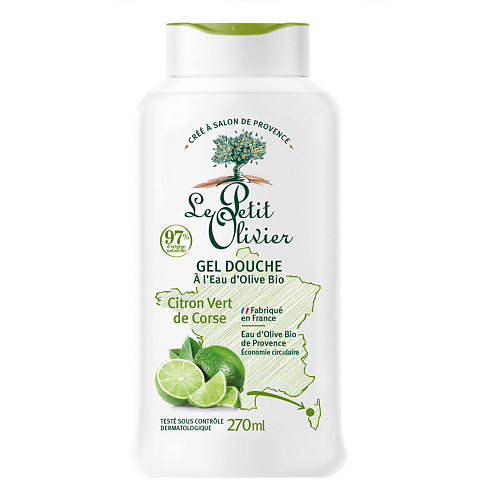 LE PETIT OLIVIER Гель для душа увлажняющий Корсиканский лайм Citron Vert de Corse Gel Douche 270 #1
