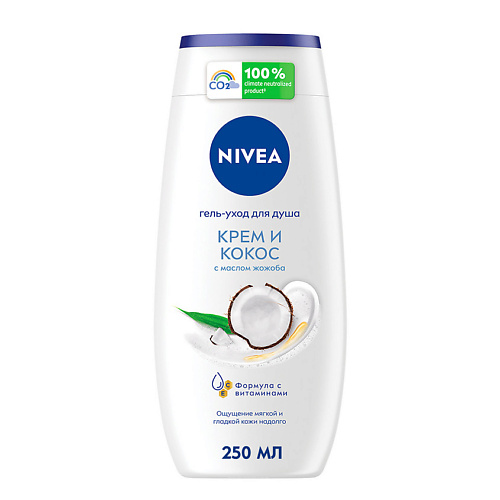 NIVEA Гeль-уход для душа Крем и Кокос 250 #1