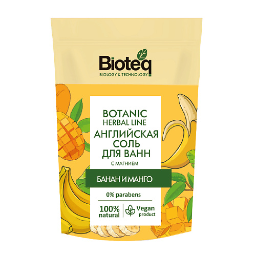 BIOTEQ Английская соль для ванн с бананом и манго #1