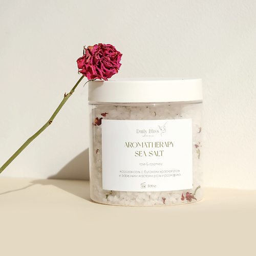 DAILY BLISS SKINCARE Морская соль для ванны с эфирными маслами "Роза и розмарин" 500 #1