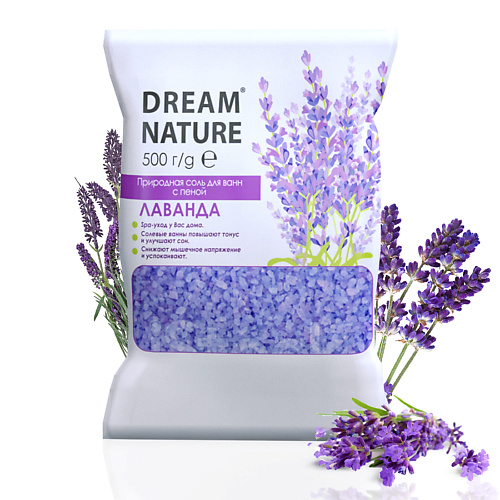 DREAM NATURE SPA CARE Соль для ванн с цветами лаванды 500 #1