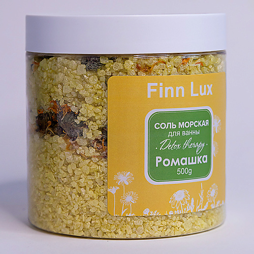 FINNLUX Соль для ванны морская с шиммером, сухоцветами "с эфирным маслом Ромашки" 600 #1