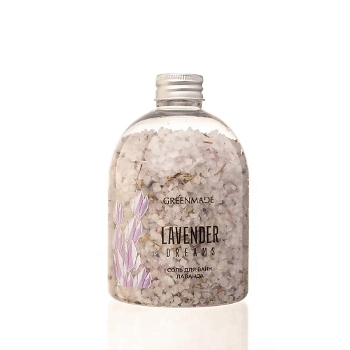 GREENMADE Соль для ванн Lavender Dreams с цветами лаванды #1