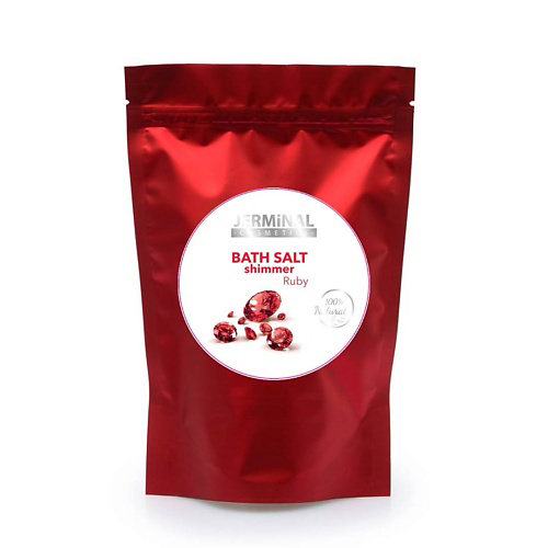 JERMINAL COSMETICS Соль для ванны парфюмированная морская с шиммером и магнием Рубин 500 #1