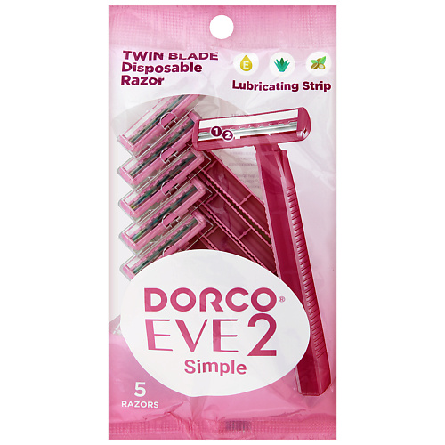 DORCO Женские бритвы одноразовые EVE2 Simple TG, 2-лезвийные #1