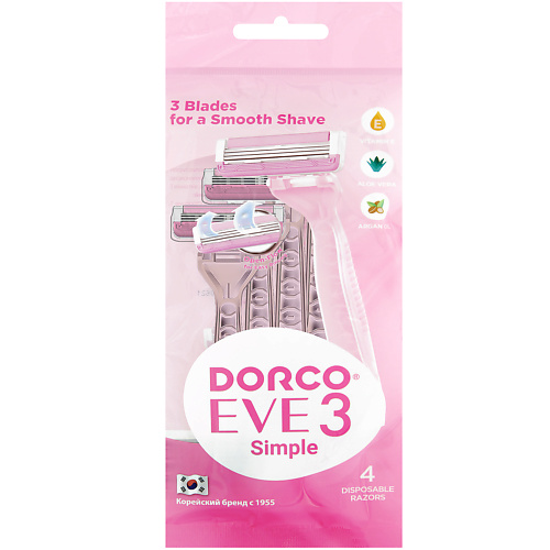 DORCO Женские бритвы одноразовые EVE3, 3-лезвийные #1
