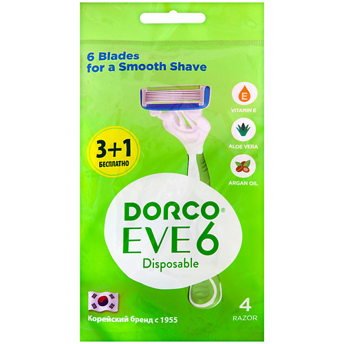 DORCO Женские бритвы одноразовые EVE6, 6-лезвийные #1