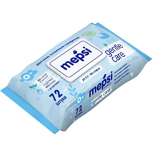 MEPSI Влажные детские салфетки с клапаном Gentle Care 72 #1