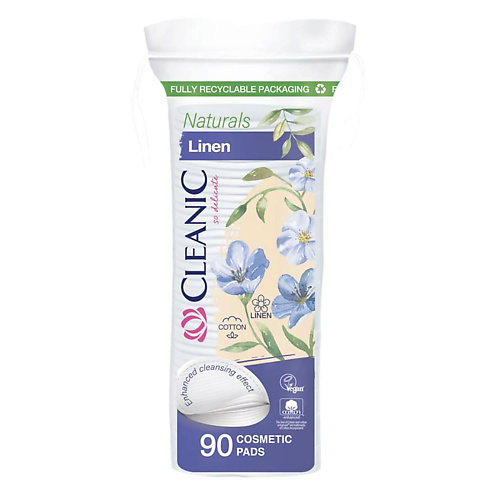 CLEANIC Naturals Linen Гигиенические ватные диски #1