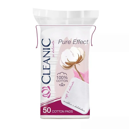 CLEANIC Pure Effect Гигиенические ватные диски квадратные #1