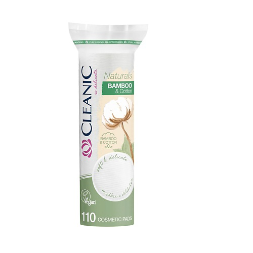 CLEANIC Ватные диски Naturals Cotton&Bamboo  с веревочкой #1