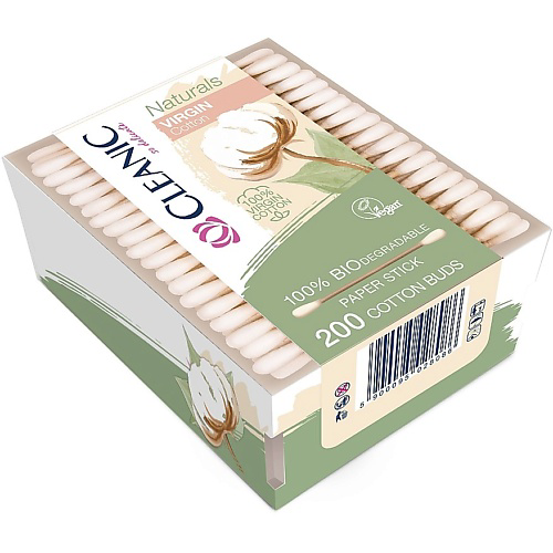 CLEANIC Naturals Virgin Cotton Гигиенические ватные палочки #1