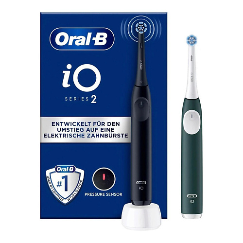 BRAUN Набор электрических зубных щеток Oral-B iO 2 Duo Black/Green #1