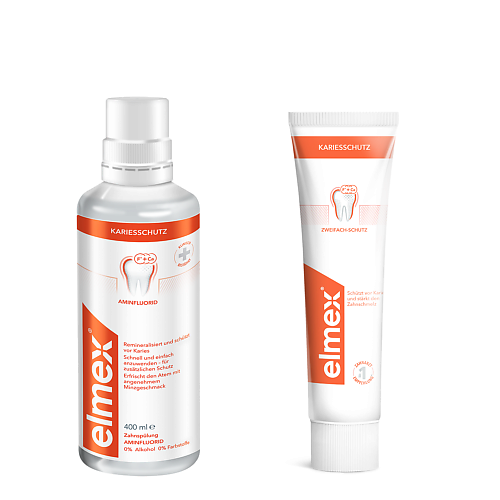 COLGATE Elmex набор для ухода за полостью рта ополаскиватель + зубная паста #1
