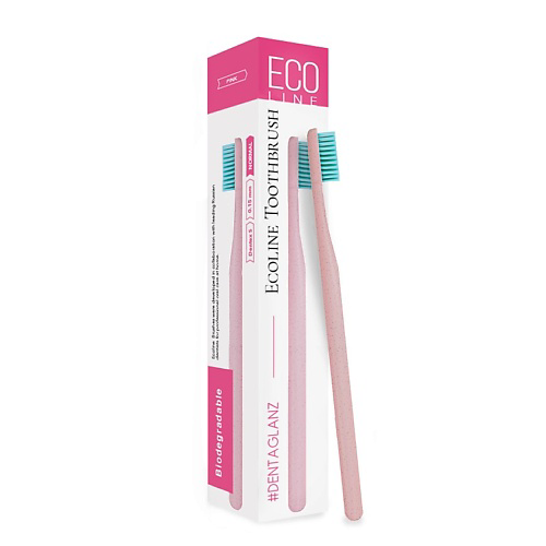#DENTAGLANZ  Зубная щетка Ecoline Toothbrush Pink #1