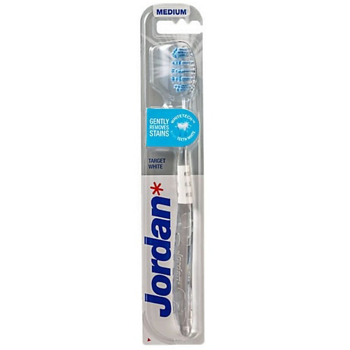 JORDAN* Зубная щетка Jordan TARGET WHITE Medium (Отбеливающая), средняя жесткость #1