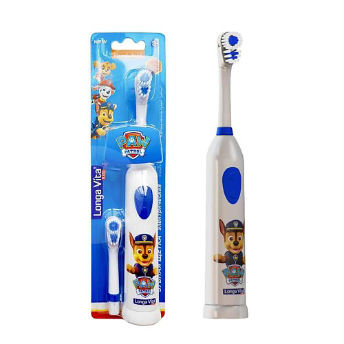 LONGA VITA Зубная щетка детская Paw Patrol ротационная + 2 насадки, для детей от 3-х лет #1