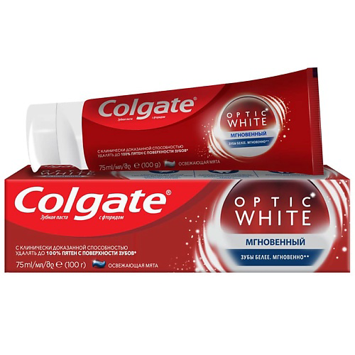 COLGATE Мгновенный отбеливающая зубная паста Optic White 75 #1