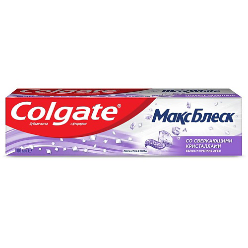 COLGATE Отбеливающая зубная паста со сверкающими кристаллами Макс Блеск Max White 100 #1