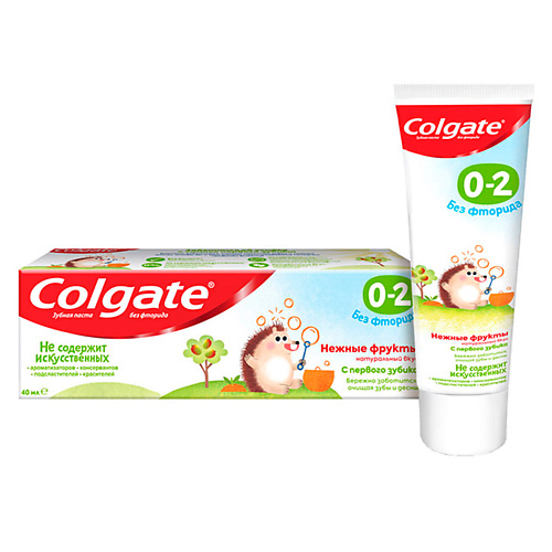 COLGATE Зубная паста Детская без фтора 0-2лет 40 #1