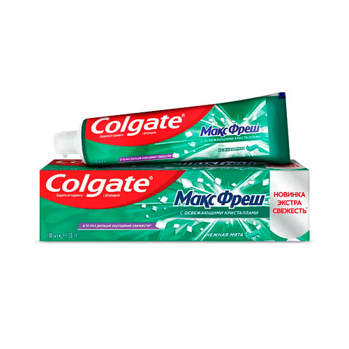 COLGATE Зубная паста МАКС БЛЕСК Кристальная мята 100 #1