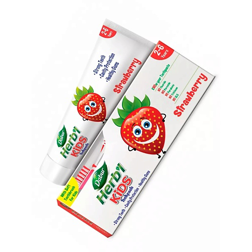 DABUR Детская зубная паста со вкусом клубники (Herb'l Kids Strawberry) 50 #1