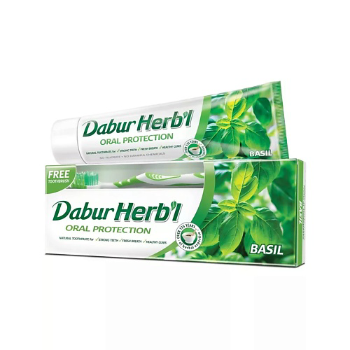 DABUR Зубная паста с базиликом и щетка (Basil Toothpaste) 150 #1