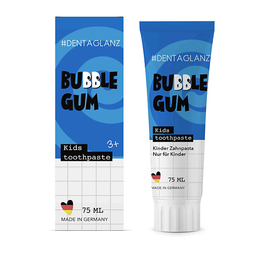 #DENTAGLANZ  Детская зубная паста Bubble Gum Kids Toothpaste 75 #1