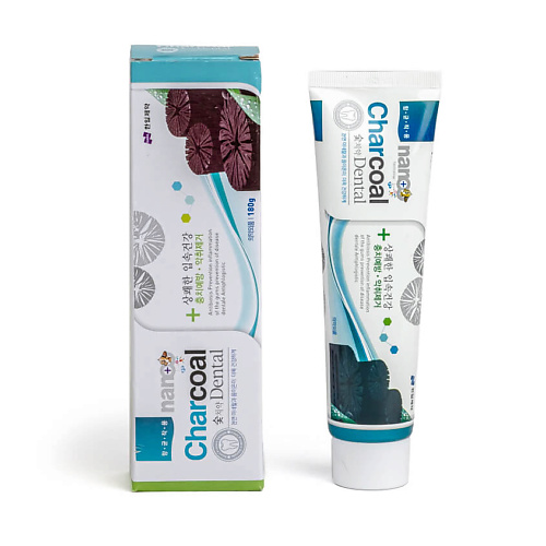 HANIL Зубная паста с серебром и бамбуковым углем Charcoal Dental 180 #1