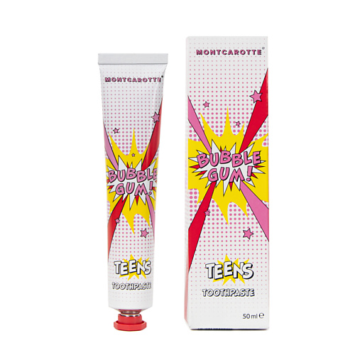 MONTCAROTTE Зубная паста со вкусом жвачки Teens Bubble Gum 50 #1