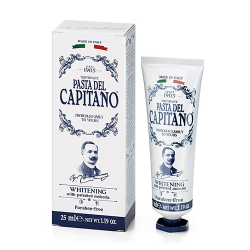 PASTA DEL CAPITANO Зубная паста отбеливающая Whitening 25 #1