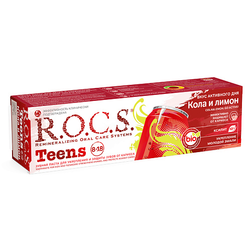 R.O.C.S. Зубная паста для школьников Кола и лимон TEENS 74 #1