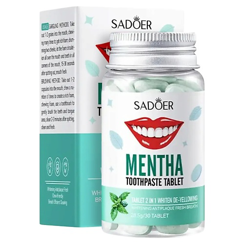 SADOER Твердая зубная паста нейтрализатор желтизны с ментолом 28 #1