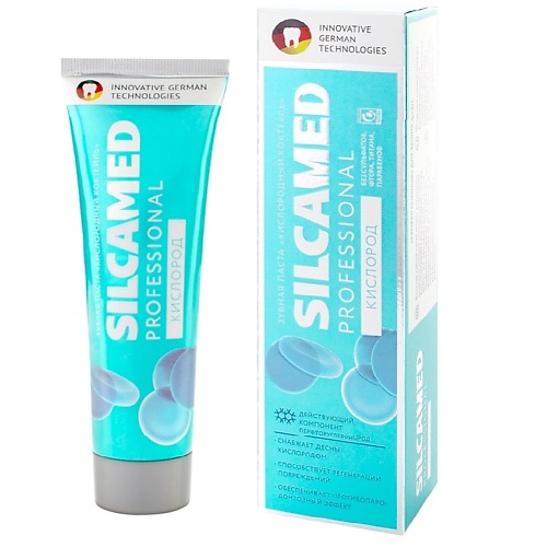 SILCAMED Зубная паста для мягкого отбеливания зубов Professional Кислородный коктейль 100 #1