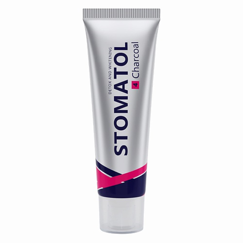 STOMATOL Charcoal Зубная паста профилактическая отбеливающая без фтора с бамбуковым углем 30 #1