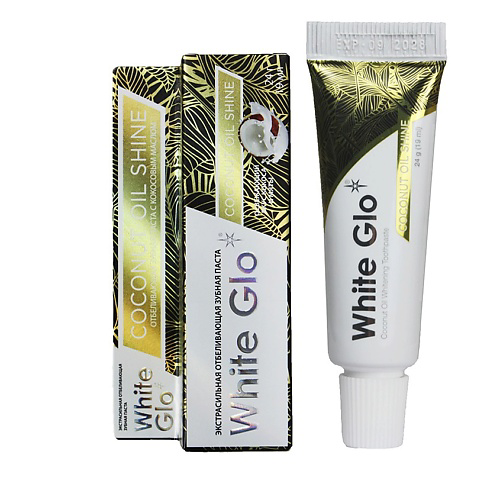WHITE GLO Зубная паста отбеливающая с кокосовым маслом Coconut Oil Shine 24 #1