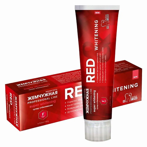 ЖЕМЧУЖНАЯ PROF зубная паста отбеливающая Red & Whitening 100 #1