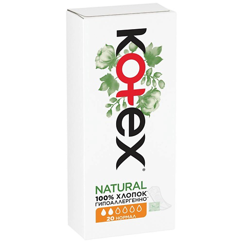 KOTEX NATURAL Ежедневные Прокладки Нормал Органик #1