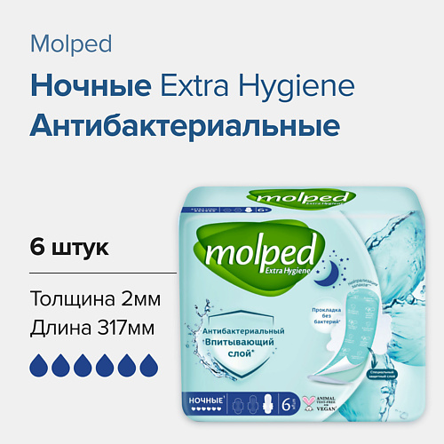 MOLPED Прокладки женские антибактериальные ANTIBACTERIAL #1