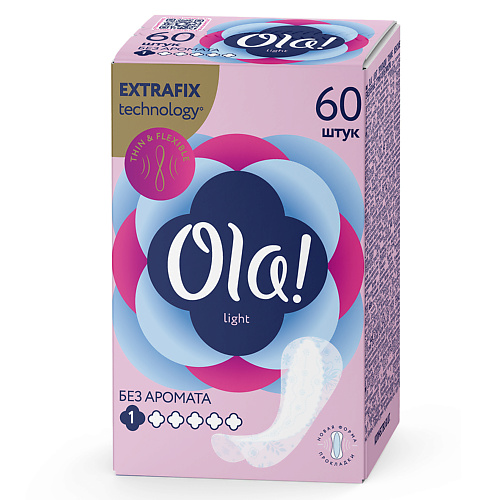 OLA! Женские ежедневные ультратонкие прокладки Light, без аромата #1