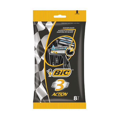 BIC Одноразовые бритвы мужские 3 лезвия 3 Action #1
