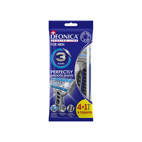 Deonica DEONICA Одноразовые безопасные бритвы 3 лезвия FOR MEN #1