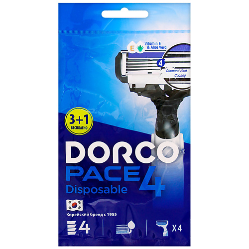DORCO Бритвы одноразовые PACE4, 4-лезвийные #1