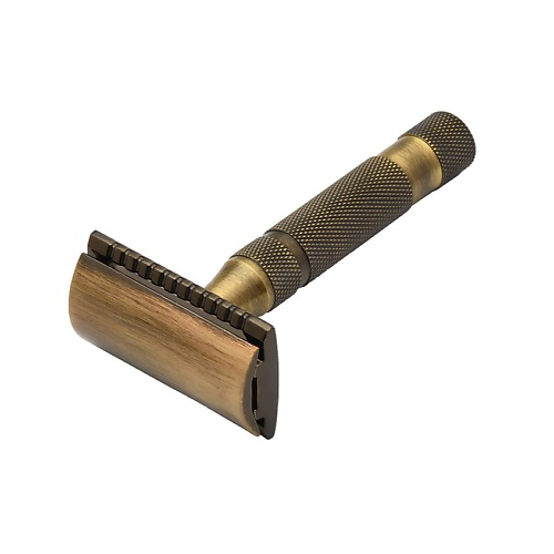 PEARL SHAVING Т образный станок с закрытым гребнем SSH-05 Antique brass (Close comb) #1