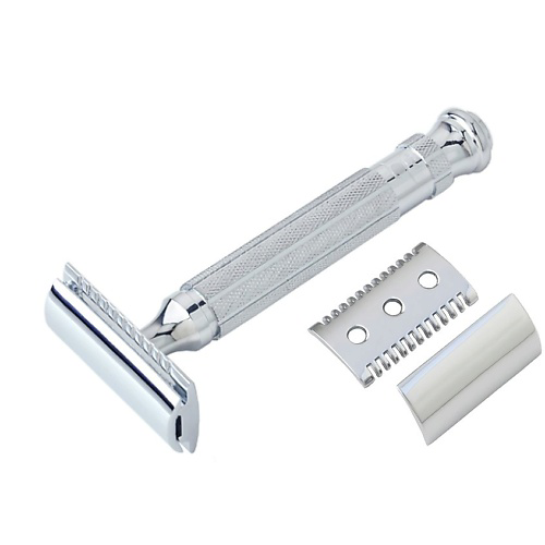 PEARL SHAVING Т образный станок с открытым и закрытым гребнем L-55 Chrome (Open Comb+Close Comb) #1