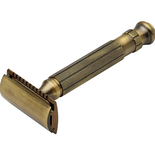 PEARL SHAVING Т образный станок с закрытым гребнем L-55 Antique Brass #1